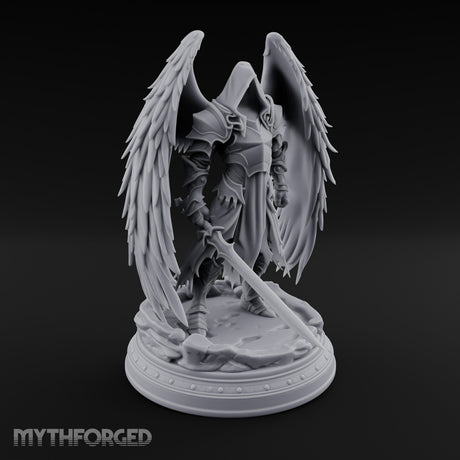 Sword Plunged Down Angel Warrior Miniature for Dungeons and Dragons, Pathfinder or other TTRPGs