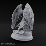 Sword Plunged Down Angel Warrior Miniature for Dungeons and Dragons, Pathfinder or other TTRPGs