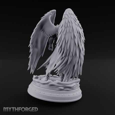 Sword Plunged Down Angel Warrior Miniature for Dungeons and Dragons, Pathfinder or other TTRPGs