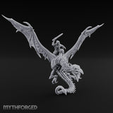 Sword Raised Aloft Human Undead Dragon Rider Miniature for Dungeons and Dragons, Pathfinder or other TTRPGs
