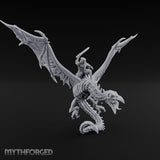 Sword Raised Aloft Human Undead Dragon Rider Miniature for Dungeons and Dragons, Pathfinder or other TTRPGs