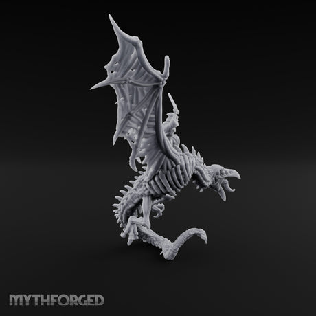 Sword Raised Aloft Human Undead Dragon Rider Miniature for Dungeons and Dragons, Pathfinder or other TTRPGs