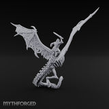 Sword Raised Aloft Human Undead Dragon Rider Miniature for Dungeons and Dragons, Pathfinder or other TTRPGs