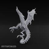 Sword Raised Aloft Human Undead Dragon Rider Miniature for Dungeons and Dragons, Pathfinder or other TTRPGs