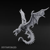 Sword Raised Aloft Human Undead Dragon Rider Miniature for Dungeons and Dragons, Pathfinder or other TTRPGs