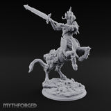Sword Raised Rearing Centaur Warrior Miniature for Dungeons and Dragons, Pathfinder or other TTRPGs