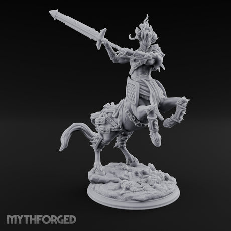 Sword Raised Rearing Centaur Warrior Miniature for Dungeons and Dragons, Pathfinder or other TTRPGs