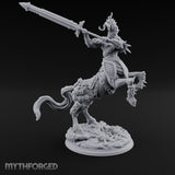 Sword Raised Rearing Centaur Warrior Miniature for Dungeons and Dragons, Pathfinder or other TTRPGs