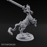 Sword Raised Rearing Centaur Warrior Miniature for Dungeons and Dragons, Pathfinder or other TTRPGs