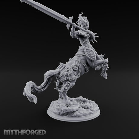 Sword Raised Rearing Centaur Warrior Miniature for Dungeons and Dragons, Pathfinder or other TTRPGs