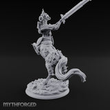 Sword Raised Rearing Centaur Warrior Miniature for Dungeons and Dragons, Pathfinder or other TTRPGs