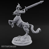 Sword Raised Rearing Centaur Warrior Miniature for Dungeons and Dragons, Pathfinder or other TTRPGs