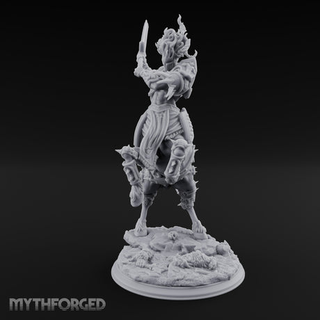 Sword Raised Rearing Centaur Warrior Miniature for Dungeons and Dragons, Pathfinder or other TTRPGs
