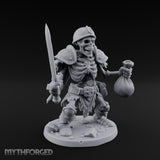 Sword Raising Loot Clutching Skeleton Guard Miniature for Dungeons and Dragons, Pathfinder or other TTRPGs