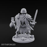 Sword Raising Loot Clutching Skeleton Guard Miniature for Dungeons and Dragons, Pathfinder or other TTRPGs