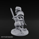 Sword Raising Loot Clutching Skeleton Guard Miniature for Dungeons and Dragons, Pathfinder or other TTRPGs