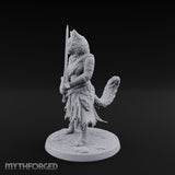 Sword Raising Tabaxi Fighter Miniature for Dungeons and Dragons, Pathfinder or other TTRPGs