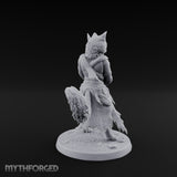 Sword Raising Tabaxi Fighter Miniature for Dungeons and Dragons, Pathfinder or other TTRPGs