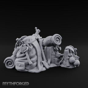 Sword-Stuffed Bedroll-Strapped Adventurer Pack Scene Miniature for Dungeons and Dragons, Pathfinder or other TTRPGs