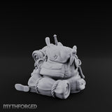 Sword-Stuffed Bedroll-Strapped Adventurer Pack Scene Miniature for Dungeons and Dragons, Pathfinder or other TTRPGs