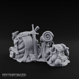 Sword-Stuffed Bedroll-Strapped Adventurer Pack Scene Miniature for Dungeons and Dragons, Pathfinder or other TTRPGs