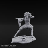 Sword Thrusting Shield Ready Human Warrior Miniature for Dungeons and Dragons, Pathfinder or other TTRPGs