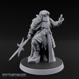 Sword Trailing Hand Raised Human Inquisitor Miniature for Dungeons and Dragons, Pathfinder or other TTRPGs