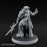 Sword Trailing Hand Raised Human Inquisitor Miniature for Dungeons and Dragons, Pathfinder or other TTRPGs