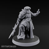 Sword Trailing Hand Raised Human Inquisitor Miniature for Dungeons and Dragons, Pathfinder or other TTRPGs