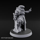 Sword Trailing Hand Raised Human Inquisitor Miniature for Dungeons and Dragons, Pathfinder or other TTRPGs
