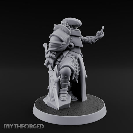 Sword Trailing Hand Raised Human Inquisitor Miniature for Dungeons and Dragons, Pathfinder or other TTRPGs