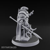 Sword Trailing Hand Raised Human Inquisitor Miniature for Dungeons and Dragons, Pathfinder or other TTRPGs