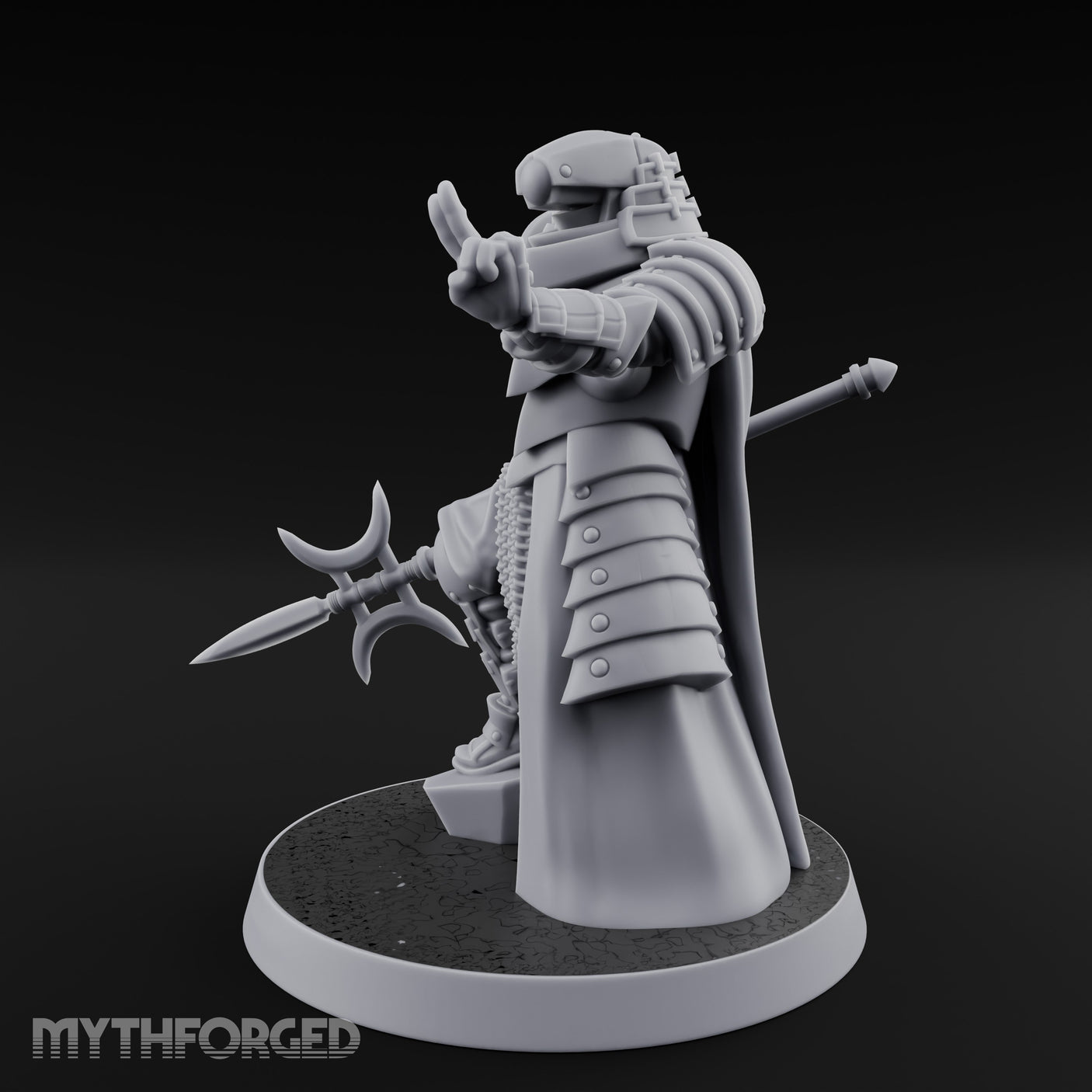 Sword Trailing Hand Raised Human Inquisitor Miniature for Dungeons and Dragons, Pathfinder or other TTRPGs
