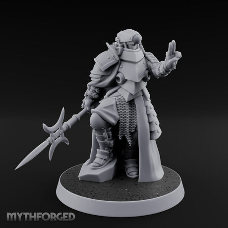 Sword Trailing Hand Raised Human Inquisitor Miniature for Dungeons and Dragons, Pathfinder or other TTRPGs