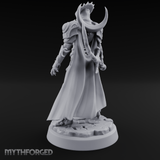 Horned Helm Human Moon Priestess Miniature for Dungeons and Dragons, Pathfinder or other TTRPGs