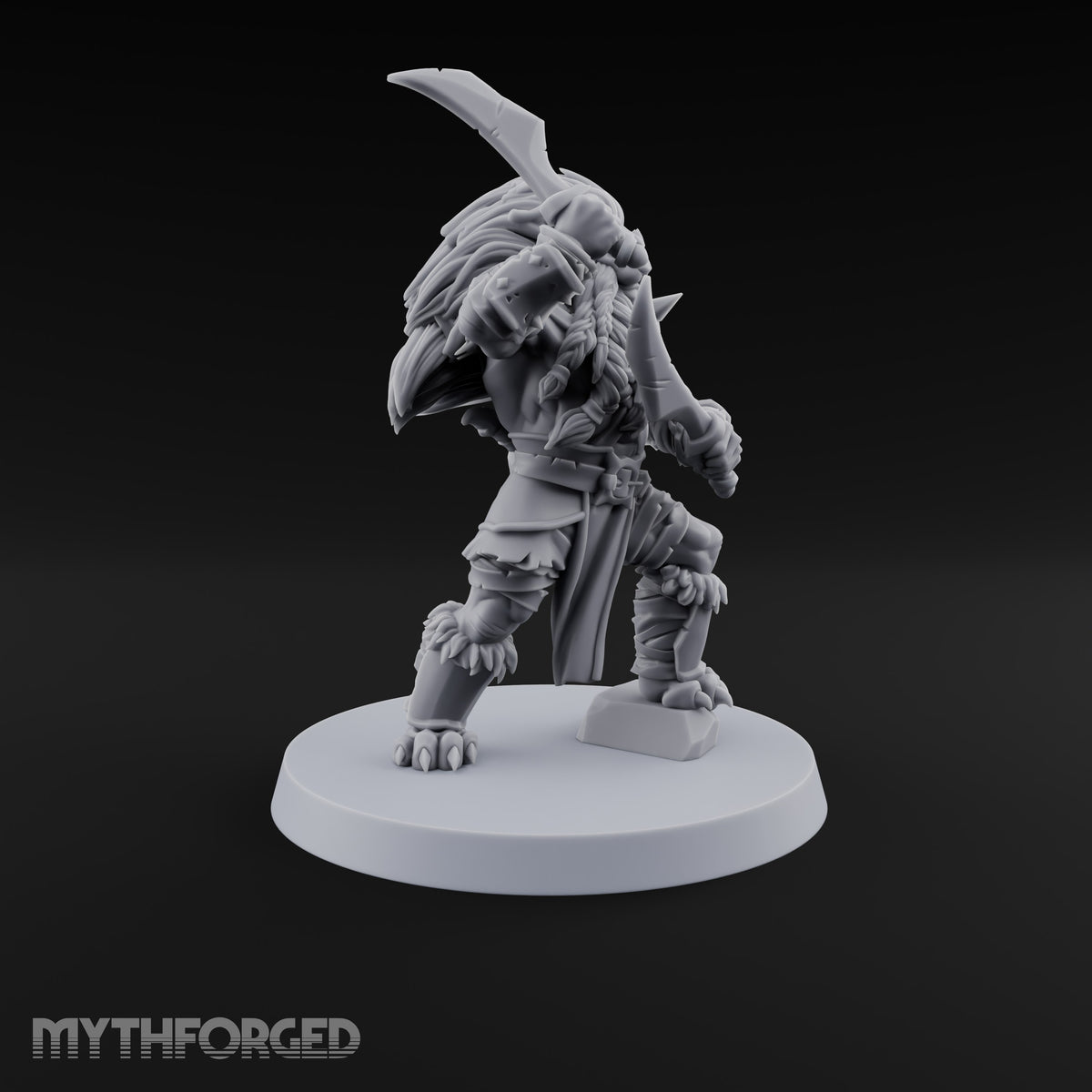 Mane Event Tabaxi Barbarian with Great Axe — Dual Falchions