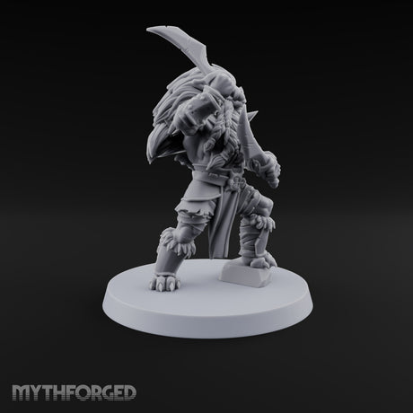 Mane Event Tabaxi Barbarian with Great Axe — Dual Falchions