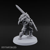 Mane Event Tabaxi Barbarian with Great Axe — Sword and Shield