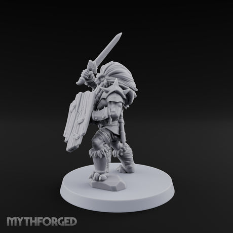 Mane Event Tabaxi Barbarian with Great Axe — Sword and Shield