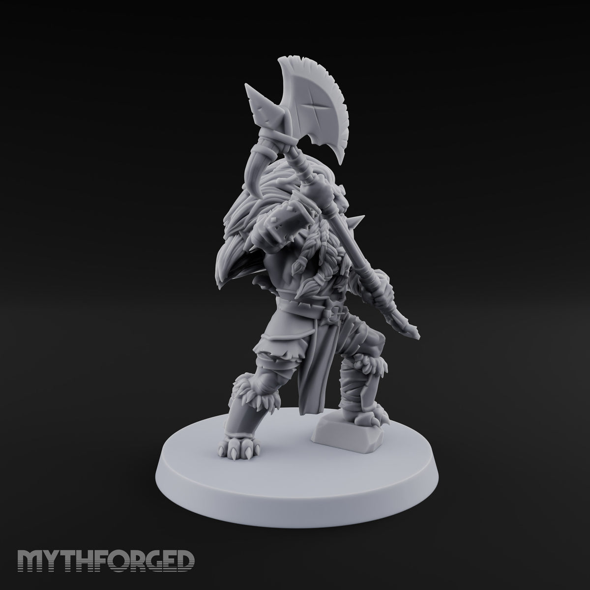 Mane Event Tabaxi Barbarian with Great Axe — Two-Handed Axe