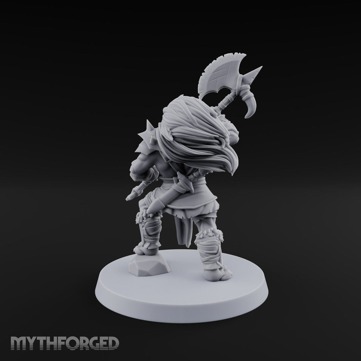 Mane Event Tabaxi Barbarian with Great Axe — Two-Handed Axe