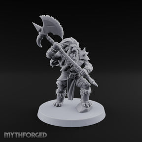 Mane Event Tabaxi Barbarian with Great Axe — Two-Handed Axe