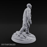 Tactical Vest Snarling Zombie Soldier Miniature for Dungeons and Dragons, Pathfinder or other TTRPGs
