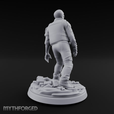 Tactical Vest Snarling Zombie Soldier Miniature for Dungeons and Dragons, Pathfinder or other TTRPGs