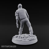 Tactical Vest Snarling Zombie Soldier Miniature for Dungeons and Dragons, Pathfinder or other TTRPGs