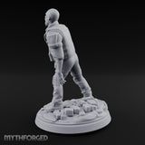 Tactical Vest Snarling Zombie Soldier Miniature for Dungeons and Dragons, Pathfinder or other TTRPGs