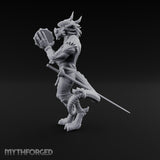 Tambourine Shaking Dragonborn Bard Miniature for Dungeons and Dragons, Pathfinder or other TTRPGs