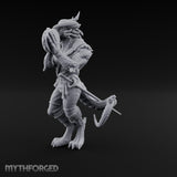 Tambourine Shaking Dragonborn Bard Miniature for Dungeons and Dragons, Pathfinder or other TTRPGs