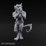 Tambourine Shaking Dragonborn Bard Miniature for Dungeons and Dragons, Pathfinder or other TTRPGs