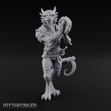 Tambourine Shaking Dragonborn Bard Miniature for Dungeons and Dragons, Pathfinder or other TTRPGs